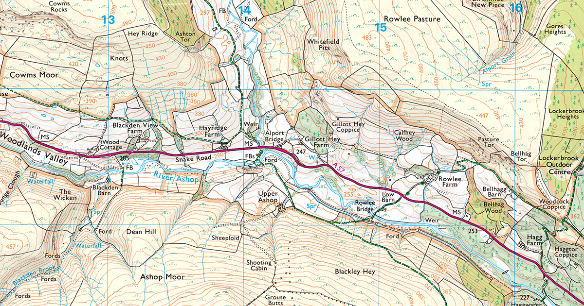 Ordnance Survey maps in Footpath